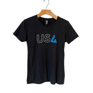Next Level T Shirt Womens M Short Sleeve Black USA ATAC Level Up Tee NEW